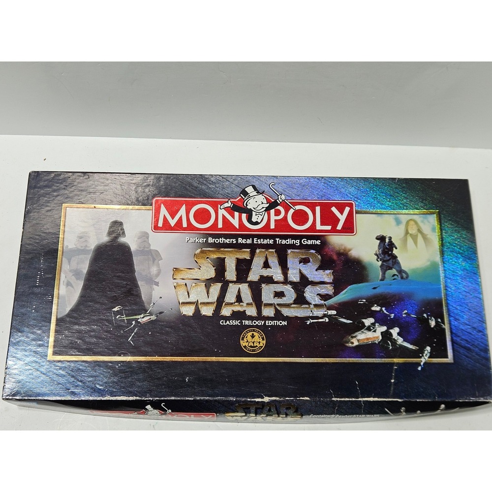 Star Wars Classic Trilogy Edition 1997 Monopoly Board Game Parker Complete